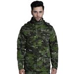 MOUNTMILLER Men's Camouflage Printed Multicam M65 Ripstop Field Tactical Hooded Jacket | Water Repellant | Multi-Pocket | UV Protective | Abrasion-Resistant | Ideal for Outdoor, Hiking & Trekking
