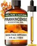 Kukka Frankincense Essential Oil - Huge 4 oz - 100% Pure Natural Frankincense Oil for Skin, Face, Body & DIY Soap Making - Experience Bibilical Healing with This Woody, Balsamic & Calming Resin Oil