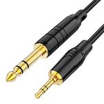 CableCreation 3.5mm to 6.35mm TRS Stereo Audio Cable 2M, 1/8" Male to 1/4 Inch Male TRS Stereo Aux Cord for Steam deck, iPod, Laptop, Phone, home theater, Amplifiers, Speaker, Mixer