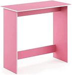 FURINNO Simplistic Study Table, Pink, 15.5 in x 31.5 in x 29.75 in (D x W x H)