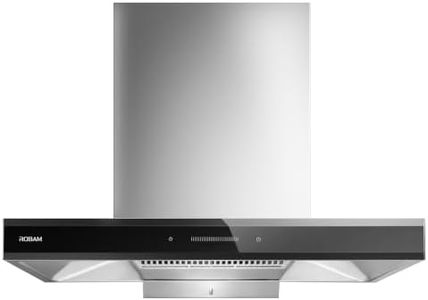 ROBAM 36 Inch Ducted/Ductless Convertible Range Hood, 1100 CFM Kitchen Vent Hood with LED Lights, Stainless Steel Cooking Vent, Touch Control, Under Cabinet or Wall Mount Exhaust Hood