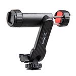 TARION Mobile Phone Clamp Smartphone Holder Tripod Mobile Phone Holder Adapter Rotating Clamp with Flash Shoe Compatible with Camera Tripod Selfie Stick Monopod