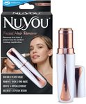 JML NuYou Facial Hair Remover for Women - Quick and Painless Hair Removal with 18K Gold Blades, Portable Facial Trimmers, Lipstick Design for Discreet Face Care - New Floatable, Tiltable Head