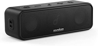 Soundcore 3 by Anker Soundcore, Bluetooth Speaker with Stereo Sound, 24H Playtime, IPX7 Waterproof, Pure Titanium Diaphragm Drivers, PartyCast, BassUp, App, Custom EQ, for Home, Outdoor, and Beach