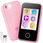 shiningstone Kids Toddler Toy Phone for Girls Boys Age 3-6, MP3 Music Player with Dual Camera, Kids Phone for Girls 3 4 5 6 7 Year Old, Best Christmas Birthday Gifts for Kids(Pink)