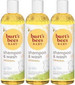 Burt's Bees Baby Shampoo and Wash Set, 2-in-1 Natural Origin Plant Based Formula for Sensitive Skin, Original Fresh Scent, Tear-Free, Pediatrician Tested, 3 Travel Size Bottles, 36 oz (12 oz 3-Pack)