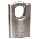 Kasp 180 K18060XD Steel Padlock, Silver, Closed Shackle