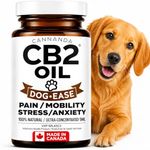 CB2 Oil for Dogs - Advanced Hip and Joint Supplement for Dogs & Calming Anxiety Relief for Dogs. Ultra Concentrated Drops for Pain, Inflammation, Arthritis, Anxiety, Stress, Aggression. Made in Canada