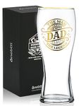 Onebttl Dad Beer Glass, Presents for Dad on Birthday, Father's Day, Christmas from Daughter, Son, Dad Gifts 450 ml Pint Glass, Beer Mug - Golden The Man The Myth The Legend