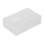 x50 Clear Plastic Business Card Boxes 95mm x 60mm x 35mm - Holds up to 125 Cards Per Box - Transparent Craft Storage Playing Boxes Holder