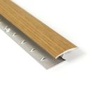 Aluminium door bar threshold Z Section (Light Oak laminate) 900mm