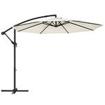 SONGMICS Outdoor Umbrella, 10 ft Patio Umbrella, Sunshade with Protection UPF 50+, Beige UGPU116M01