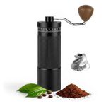 AAshonee PrimeGrind Manual Coffee Grinder with 49 Adjustable Settings, Stainless Steel Burr, Aluminum Body
