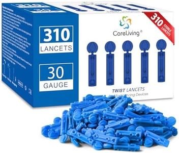 CareLiving Lancets for Diabetes Testing - 30 Gauge Diabetic Lancets for Blood Testing and Glucose Testing - Fits Most Lancing Devices - 310 Count (Blue)