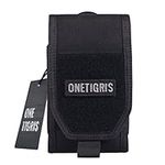 OneTigris Phone Holster Cell Phone Pouch Belt Holder for Men, Belt Phone Holder for iPhone 14 13 12 11 8 7 6 Pro Max, XR (Black)