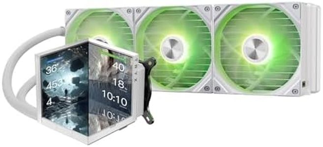 TRYX Stage 360 ARGB 360mm AIO White 4.0'' IPS Dual-Screen Customizable White AIO Cooler 360mm LCD Display 254PPI Asetek 7th Gen V2 280w TDP ROTA SL ARGB Fan Intel LGA 1851/1700/1200/115X AMD AM5/AM4
