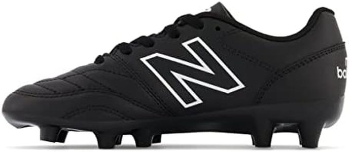 New Balance Kid's 442 V2 Academy Fg Junior Soccer Shoe, Black/White, 2 Little Kid