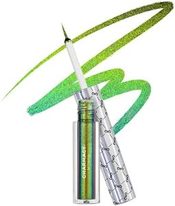 CHARMACY Chameleon Eyeliner Liquid Liner, Glitter liquid eyeliner waterproof, Metallic Intense Color Shifting Colorful Eyeliner, Long wearing,Ultra-Fine Tip Smudge-proof,YELLOW GREEN INDIGO 906