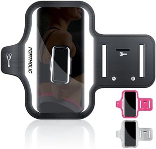 PORTHOLIC 2025 Running Armband Water Resistant Sports Phone Holder Case with Extension Strap, Key Card Slot Up to 6.9" Phone for iPhone 17/16/15/14/13 Plus Air Pro Max XR/XS, Galaxy S25/24/S10