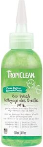 TropiClean Cocoa Butter Ear Wash for Dogs & Cats | Alcohol Free Dog Ear Cleaner Solution | Pet Ear Wash Derived from Natural Ingredients | Made in The USA | 4 oz.