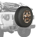 Boomerang - 32" Soft JL Tire Cover for use with 2018-2019 Jeep Wrangler JL Sport & Sahara (with Back-up Camera) - Desert Tan Camo Star - Made in The USA