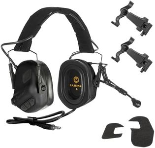 EARMOR M32X PLUS Tactical Headset Shooting Ear Protection, Noise Cancelling Ear Muffs with MIC, Nato TP120 & U-174 Connector and ARC Rail Helmet Adapters, Electronic Hearing Protection for Shooters