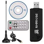 RIWPKFH IR Remote Digital Satellite USB TV Stick DAB FM DVB-T RTL2832 FC0012 SDR RTL-SDR Dongle Stick Digital TV Tuner Receiver