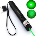 Rechargeable High Power Green Laser Beam Pointer Disco Light with (7 Miles Range) with Battery and Charger