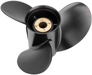 Qiclear Marine 10 3/8 x 13 | 48-73136A45 OEM Upgrade Aluminum Outboard Propeller fit Mercury Engines 30-70HP, 25hp Bigfoot,13 Spline Tooth, Rh