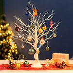 Sziqiqi 80cm White Easter Tree Twig Tree Centrepieces for Tables, Table Top Decorative Tree Branches Indoor Xmas Display Tree Wishing Tree for Easter Egg Wedding Christmas Birthday Party Decoration