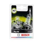 Bosch H7 (477) Plus 90 Headlight Bulbs - 12 V 55 W PX26d - 2 Bulbs