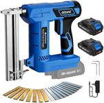 20V 2-in-1 Jam-Free 18GA Cordless Brad Nailer/Stapler with 2×2.0Ah Battery