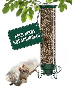 Droll Yankees YF-M Yankee Flipper Squirrel-Proof Wild Bird Feeder With Weight Activated Rotating Perch - 5Lbs Seed Capacity