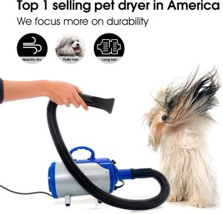 SHELANDY Pet Hair Dryer – Blue, Adjustable Speed Grooming Blower