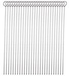 HONSHEN 30 Pack 10 Inch Metal Barbecue Skewers, Stainless Steel BBQ Skewers, Shish Kebab Kabob Skewers (BBQ 10Inch-30p)