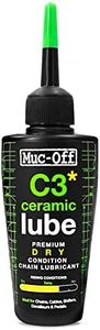 Muc-Off C3 Ceramic Dry Chain Lube, 50 Millilitres - Premium Bike Chain Lubricant with UV Tracer Dye - Formulated for Dry and Dusty Weather Conditions