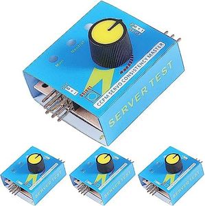 DAOKAI 4 piezas RC Servo Tester 3CH Digital Multi ECS Servo Tester CCPM Constancy Master Checker con protección de conexión inversa para RC Helicóptero Coche Barco