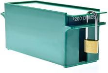 Nadex Large Capacity Rolled Coin Storage Box for Dimes | 200 Dollar Capacity, Lockable Green Wrapped Dimes Tray