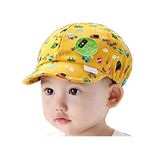 Ziory 1Pcs Yellow Baby Kid Boy Girl Snapback Cartoon Printing Toddler Infant Hat Little Car Baseball Beret Cap Baby Girls and Baby Boys (6-12 Months)