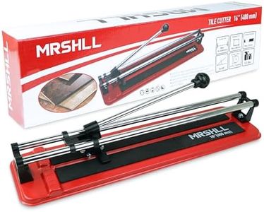 16 Inch Manual Tile Cutter - Porcelain Ceramic Tile Cutter with Hardened Tungsten Carbide Cutting Wheel - Anti-Skid Base - Double Rails - Lightweight with Ergonomic Handle - Ceiling Tile Cutter