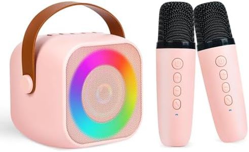 Kids Karaoke Toys Karaoke Microphone Machine for Kids, 4-12 Years Old Christmas Birthday for Girls, Karaoke Toys for Kids Boys Age 4, 5, 6, 7, 8, 9, 10, 12 +Year Old-Pink (Pink)