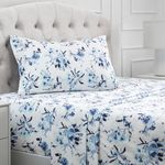 Mellanni Twin XL Sheets Set - 3 PC Iconic Collection Bedding - Hotel Luxury, Extra Soft, Cooling Bed Sheets - Wrinkle, Fade, Stain Resistant (Twin Extra Long, Madison Blue)