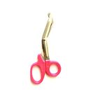 Lister Bandage Scissor 5.5 Inch Plastic Handle Nursing Trauma Scissors First Aid Dressing Bandage Scissors (Pink)