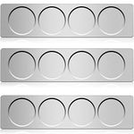 Chengu 3 Pieces Stainless Steel Wall Plate Base Wall Mounted Base for Home Kitchen Spice Jars Supplies