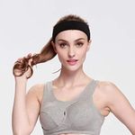 Style Along Black Cotton Sweat Fitness Sports Headband for Girls and Women