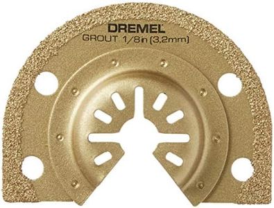Dremel MM500 1/8-Inch Oscillating Multitool Blade for Grout Removal, Fast Cutting Carbide Accessory - Universal Quick- Fit Interface Fits Bosch, Makita, Milwaukee, and Rockwell, Gold