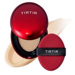 TIRTIR Mask Fit Red Cushion Foundation | Full coverage, Weightless, Skin fit, Satin Glow Finish, Korean Makeup, beauty, Tattoo cover up, Buildable (#21W Natural Ivory, 18g)