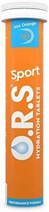 O.R.S Sport Hydration Tablets with Electrolytes, Vegan, Gluten and Lactose Free Formula – Soluble Sports Oral Rehydration Tablets with Natural Orange Flavour, Low Calorie, Adult & Children, 20 Tablets