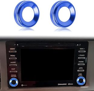 Tyifxom for Toyota C-HR/Camry/Camry Hybrid/Corolla/Corolla Hatchback/Sienna/Tacoma/Venza 8-inch or 7-inch Touchscreen knob Trims（Blue）