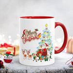 Gift Arcadia Merry Christmas Red Printed Coffee Mug | Best Gift for Friend, Family, Co-Worker 330ml (CH-12)